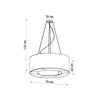 Minimalist ceiling lamp Sollux Lighting Chandelier SATURNO 70 black