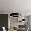 Elegant pendant light Sollux Lighting Chandelier SATURNO 70 black