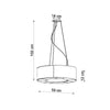 Hanging lights Sollux Lighting Chandelier SATURNO SLIM 50 white