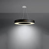 Geometric pendant light fitting Sollux Lighting Chandelier SATURNO SLIM 70 black