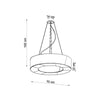 Minimalist ceiling lamp Sollux Lighting  Chandelier SATURNO SLIM 70 black