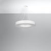 Elegant pendant light Sollux Lighting Chandelier SATURNO SLIM 70 white