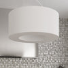 Modern ceiling lamps Sollux Lighting Chandelier SATURNO SLIM 70 white