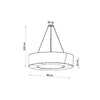 Geometric chandelier light Sollux Lighting Chandelier SATURNO SLIM 90 black