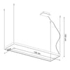 Rectangular chandelier Sollux Lighting Chandelier TUULA L white 3000K