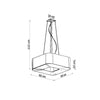 Bedroom chandelier light Sollux Lighting Chandelier URANO 60 black