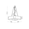 Ceiling light fixture Sollux Lighting Chandelier URANO 80 black