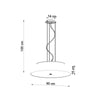 Hanging lights Sollux Lighting Chandelier VEGA 60 black