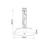 Sleek ceiling lamps Sollux Lighting Chandelier VEGA 70 black