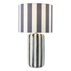 Cicada Table Lamp Blue Ceramic and Polished Chrome picture on the white background