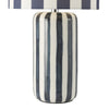 Cicada Table Lamp Blue Ceramic and Polished Chrome with ceramic base