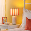 Cicada Table Lamp Orange Ceramic and Polished Chrome life style picture
