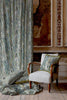 Cottonopolis Marine Lined Eyelet Curtains close view life style picture