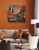 3D wood and metal Couple in Paris Wall Art painting.
