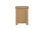 Nightstand with metal handles, Delaney Bedside Table Oak
