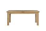 Wood rectangle dining room table with extension
