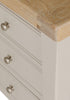Taupe Nightstand with Three Generous Drawers
