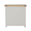 Kitchen sideboard cabinet with storage and shelving.
