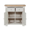Wooden sideboard cabinet with elegant oak veneer.
