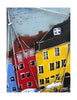 Dún Laoghaire wall art painting with houses

