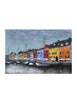 Wall art with colorful houses in Dún Laoghaire
