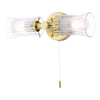 Polished Gold and Glass Elba Bathroom Wall Lights enhance your decor