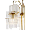 Stylish hanging light fixture with glass rod pendants