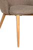 Durable fabric chairs for dining table in latte