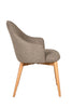 Stylish kitchen chairs in latte with oak legs