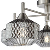 Fabrienne 5 Light Semi-Flush lighting featuring textured smoked glass