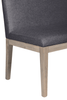 Modern kitchen bench Falun Corner Bench Dark Grey with solid oak legs