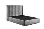 Stylish dbl bed featuring a wingback headboard design.
