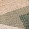 Scatterbox Cushion Geo Block Natural Green close view picture of the cushion pattern