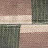 Scatterbox Cushion Geo Block Natural Green close view picture of the zipper