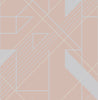 Modern geometric wallpaper art featuring Graham & Brown Graphic Blush Wallpaper.
