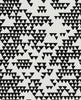 Bold and stylish wallpaper with black and white geometric patterns.
