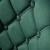 Plush velvet dining chair with fabric buttons
