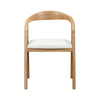 Hoxton Dining Set Table 200 cm +6 Chairs front view picture of the wooden dining chair with upholstered seat