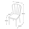 Rust velvet chair with black metal legs