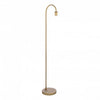 Aged bronze floor lamp base with black braided cable