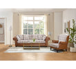 Premium Fabric and Leather Chair – Stylish Accent for Living Room
