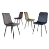 Velvet dining chairs, perfect for a stylish dining space

