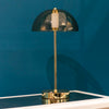 Lightweight gold lamp with USB charging feature
