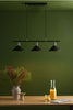 Jalen 3 Light Bar Pendant Graphite Antique Brass life style picture