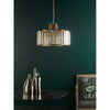 Kiran Pendant Natural Brass and Crystal for living room