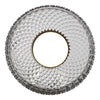 Sleek Leena Flush Light featuring satin black and smoked ribbed glass
