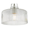 Low-profile semi-flush light fixture suitable for low ceilings