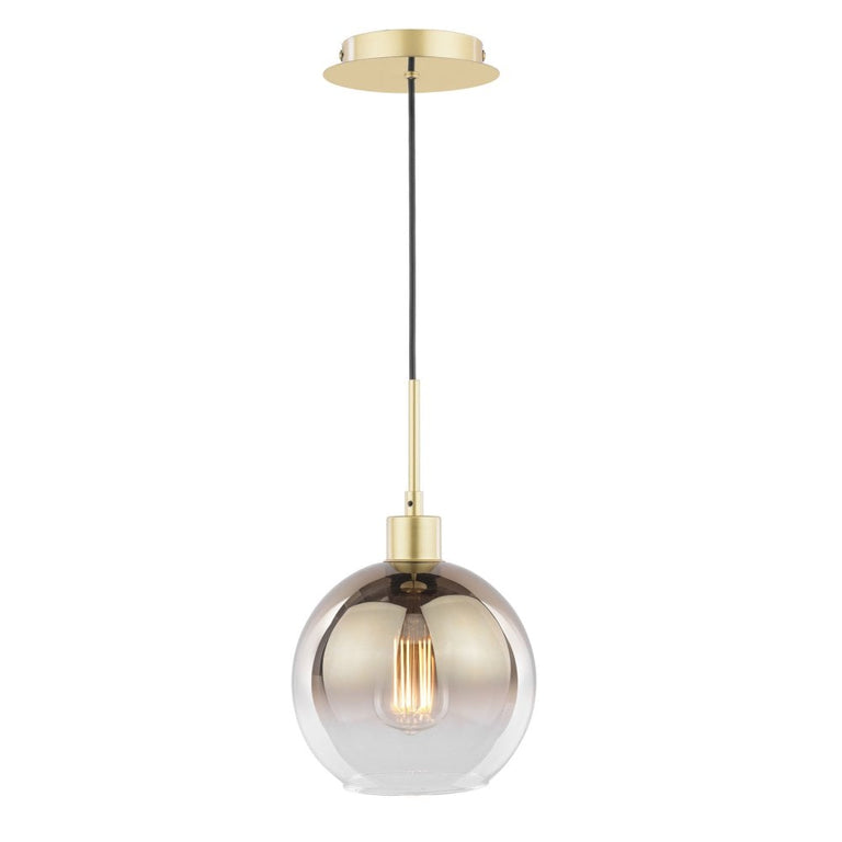 Lycia Pendant Satin Gold and Gold Ombre Glass
