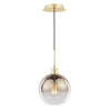 Modern pendant light with satin gold finish
