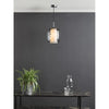 Majella Pendant Polished Chrome and Smoked Glass ceiling light fixture